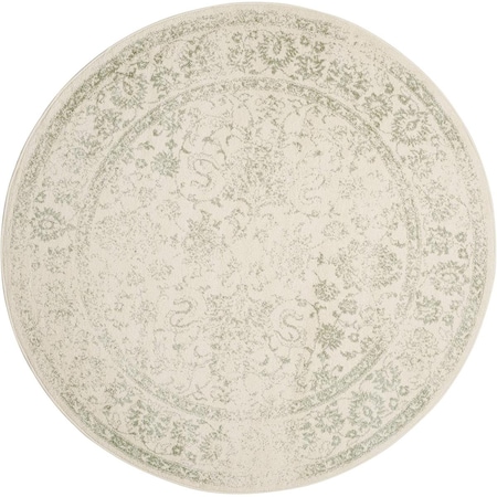 Safavieh 10 x 10 ft. Adirondack Round Area Rug; Ivory & Sage ADR109V-10R